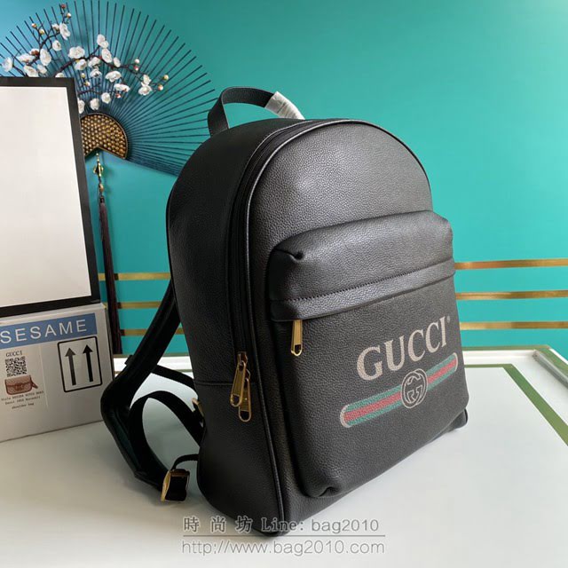Gucci古馳包包 G家新款雙肩包 款號:547834 古奇男士雙肩背包 Gucci印花皮革背包  gdj1363